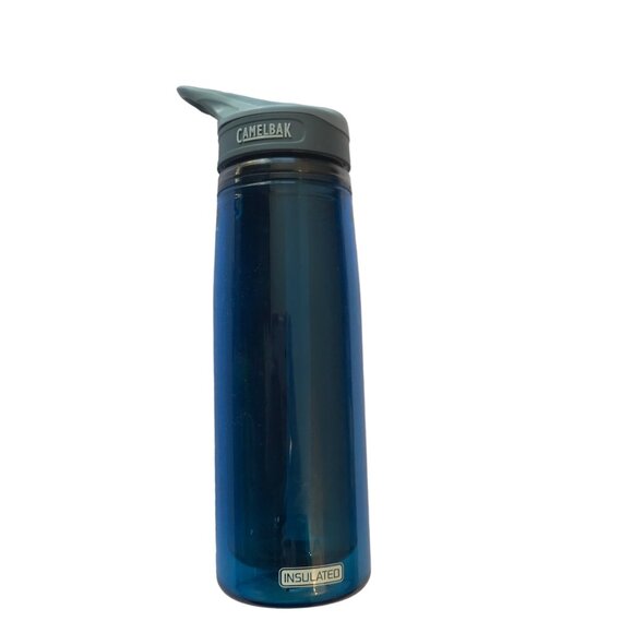 CAMELBAK Eddy Water Bottle w Straw, Lid, Blue / Gray Plastic 20oz - Picture 12 of 16